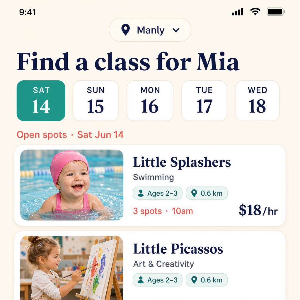 Search a class near you